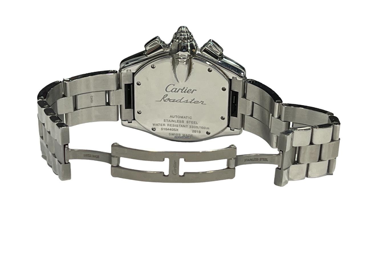 Cartier Roadster Automatic Men's Watch With Steel Case and Strap Authentic Luxury Timepiece