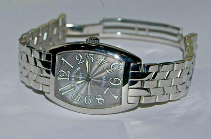 Franck Muller Cintrée Curvex Automatic Women's Watch With Steel Case and Strap Authentic Luxury Timepiece