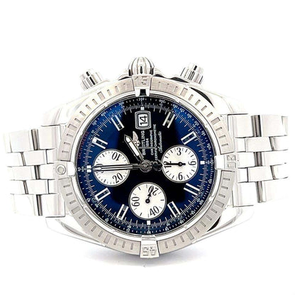 Breitling Chronomat Evolution Automatic Men's Watch With Steel Case and Strap Authentic Luxury Timepiece