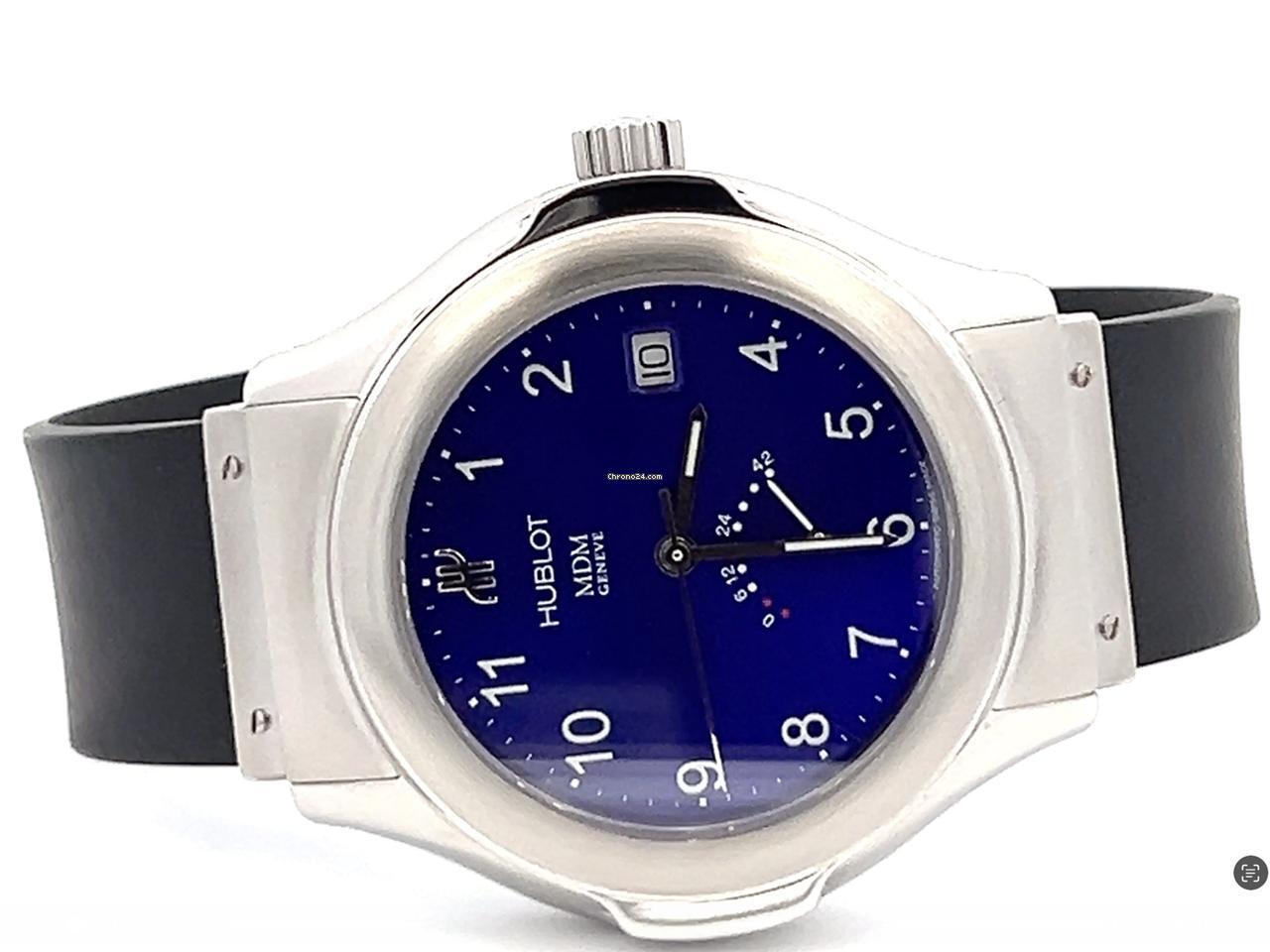 Hublot Elegant Automatic Men's Watch Steel Case With Rubber Strap Authentic Luxury Timepiece