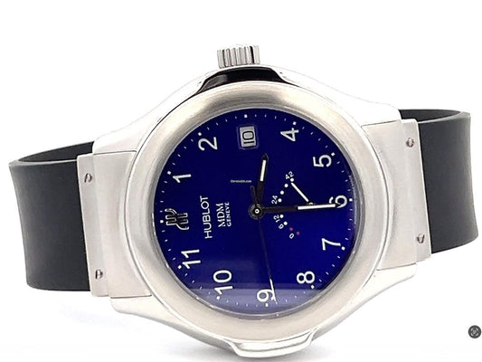 Hublot Elegant Automatic Men's Watch Steel Case With Rubber Strap Authentic Luxury Timepiece