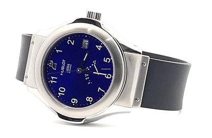 Hublot Elegant Automatic Men's Watch Steel Case With Rubber Strap Authentic Luxury Timepiece