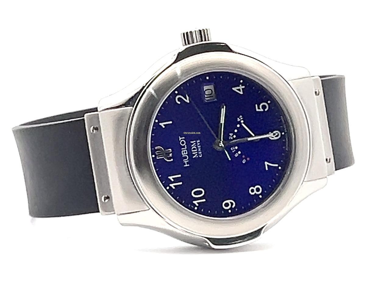 Hublot Elegant Automatic Men's Watch Steel Case With Rubber Strap Authentic Luxury Timepiece