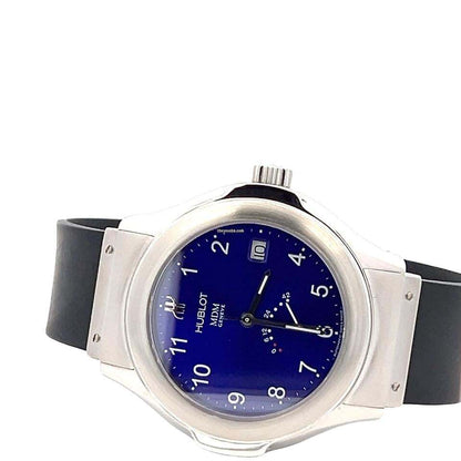 Hublot Elegant Automatic Men's Watch Steel Case With Rubber Strap Authentic Luxury Timepiece