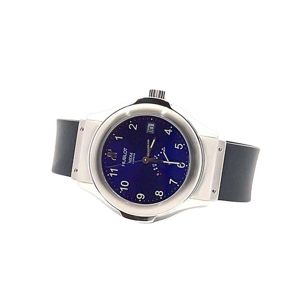 Hublot Elegant Automatic Men's Watch Steel Case With Rubber Strap Authentic Luxury Timepiece
