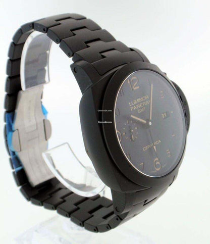 Panerai Luminor 1950 3 Days GMT Automatic Automatic Men's Watch With Ceramic Case and Strap Authentic Luxury Timepiece