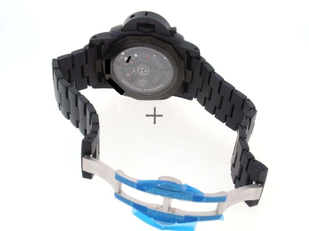 Panerai Luminor 1950 3 Days GMT Automatic Automatic Men's Watch With Ceramic Case and Strap Authentic Luxury Timepiece