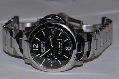 Panerai Luminor Marina Automatic Automatic Men's Watch With Steel Case and Strap Authentic Luxury Timepiece