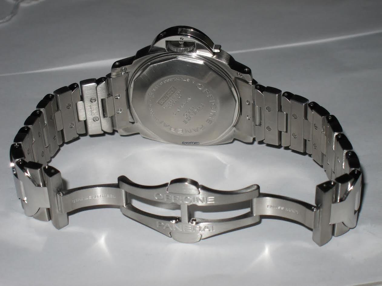 Panerai Luminor Marina Automatic Automatic Men's Watch With Steel Case and Strap Authentic Luxury Timepiece