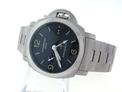 Panerai Luminor 1950 3 Days GMT Automatic Automatic Men's Watch With Steel Case and Strap Authentic Luxury Timepiece