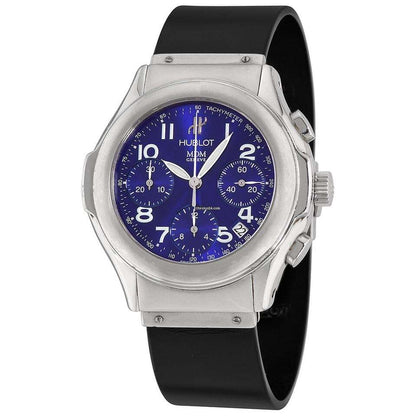 Hublot Automatic Men's Watch Steel Case With Rubber Strap Authentic Luxury Timepiece