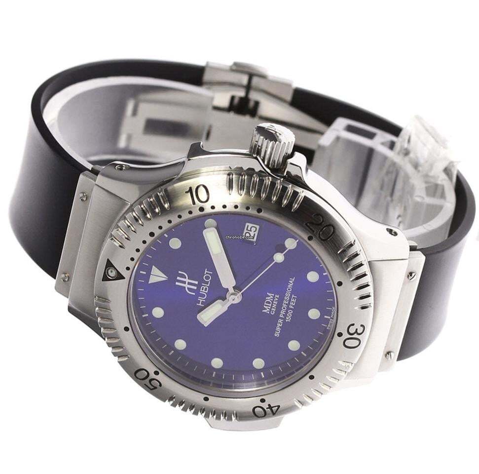 Hublot Automatic Men's Watch Steel Case With Rubber Strap Authentic Luxury Timepiece