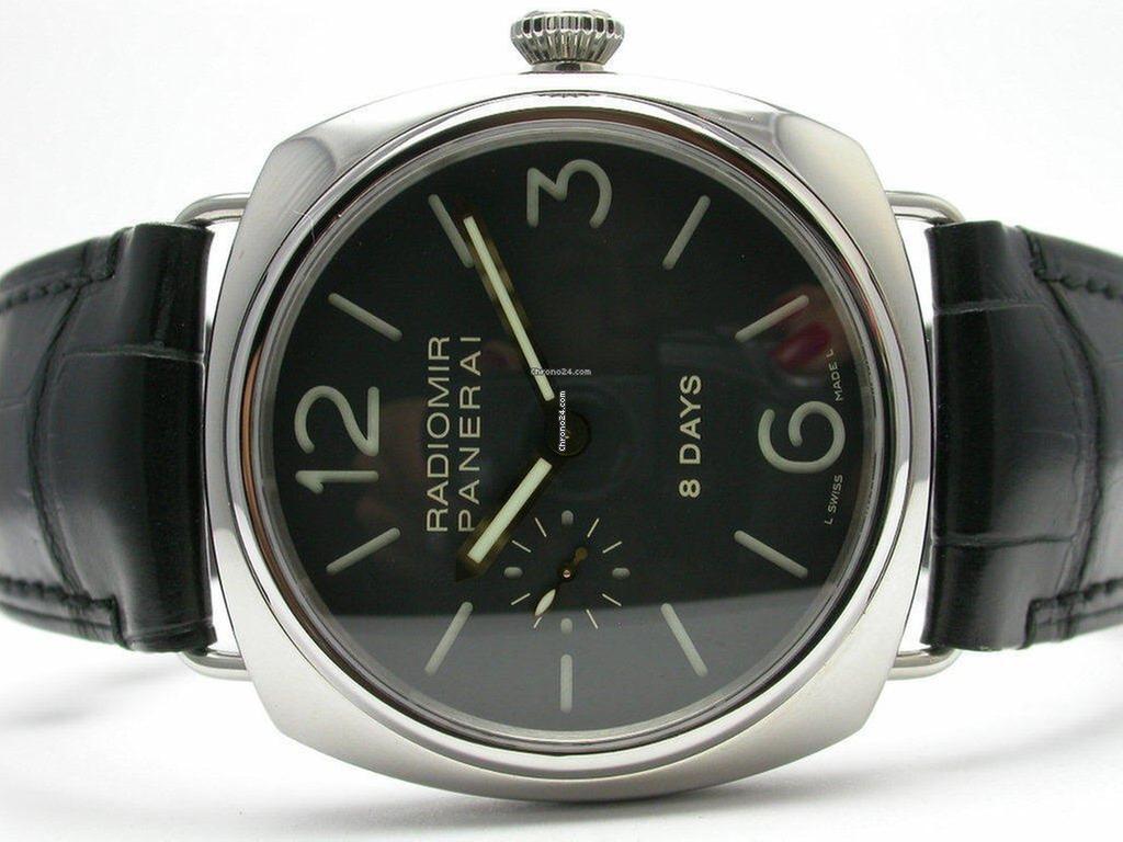 Panerai Radiomir 8 Days Manual winding Men's Watch Steel Case With Leather Strap Authentic Luxury Timepiece