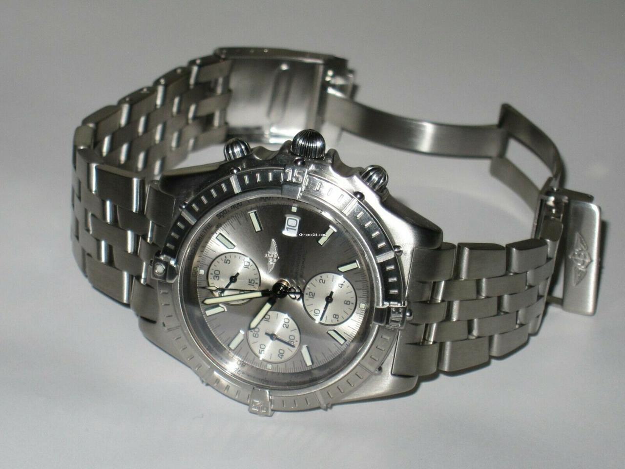 Breitling Windrider Automatic Men's Watch With Steel Case and Strap Authentic Luxury Timepiece