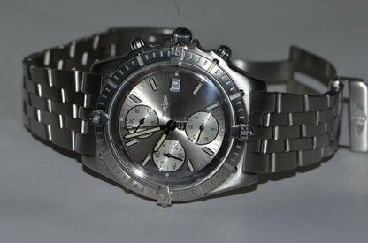 Breitling Windrider Automatic Men's Watch With Steel Case and Strap Authentic Luxury Timepiece