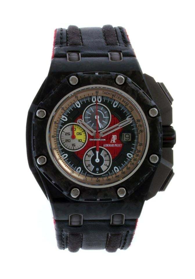 Audemars Piguet Royal Oak Offshore Grand Prix Automatic Men's Watch Carbon Case With Leather Strap Authentic Luxury Timepiece