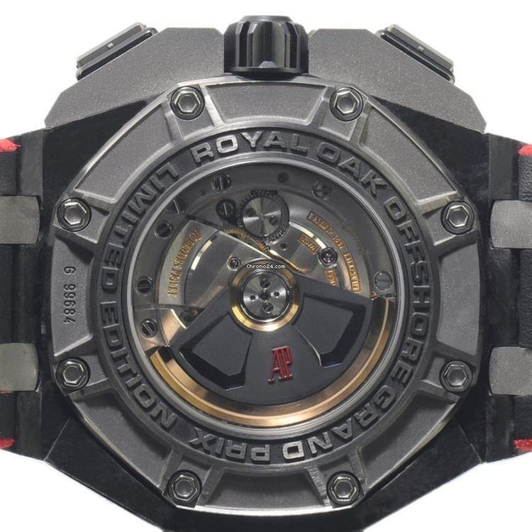 Audemars Piguet Royal Oak Offshore Grand Prix Automatic Men's Watch Carbon Case With Leather Strap Authentic Luxury Timepiece