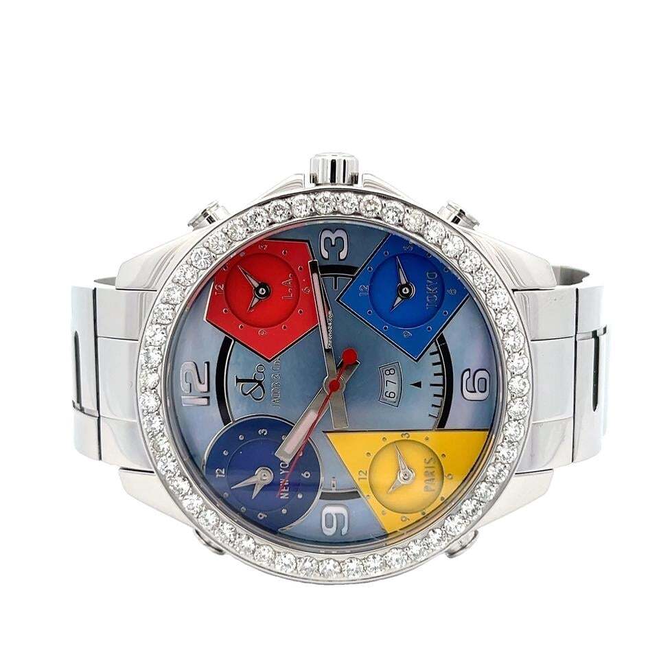 Jacob & Co. Quartz Men's Watch With Steel Case and Strap Authentic Luxury Timepiece