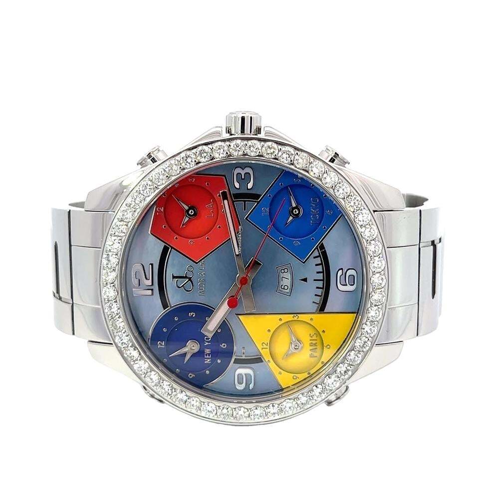 Jacob & Co. Quartz Men's Watch With Steel Case and Strap Authentic Luxury Timepiece