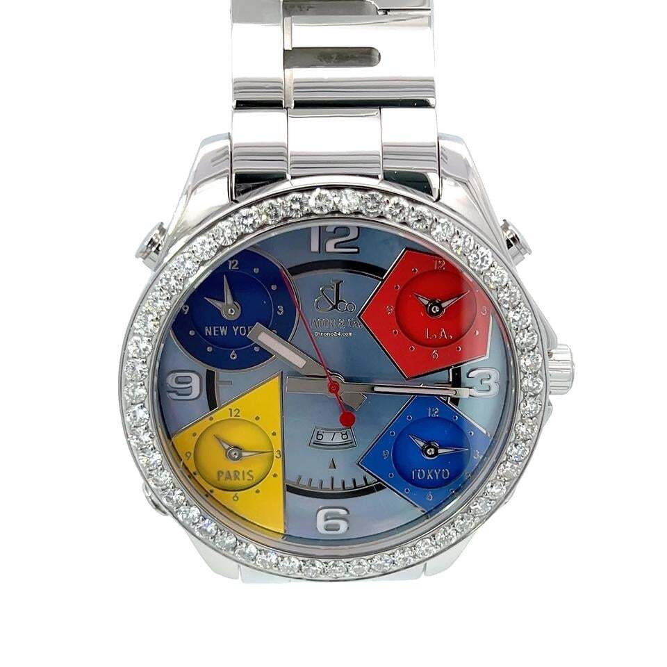 Jacob & Co. Quartz Men's Watch With Steel Case and Strap Authentic Luxury Timepiece