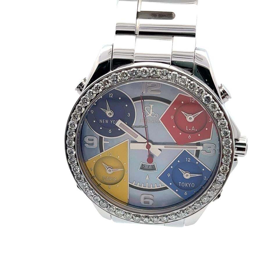 Jacob & Co. Quartz Men's Watch With Steel Case and Strap Authentic Luxury Timepiece