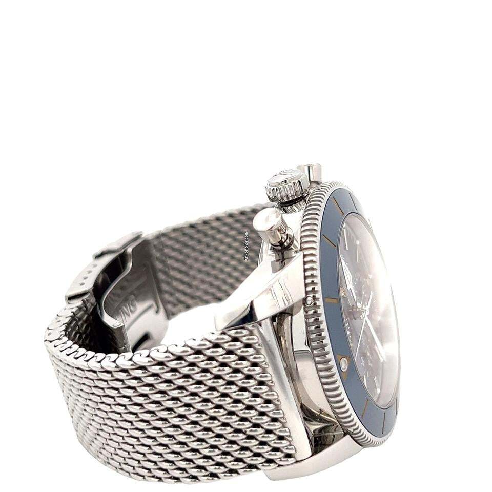 Breitling Superocean Heritage II Chronograph Automatic Men's Watch With Steel Case and Strap Authentic Luxury Timepiece