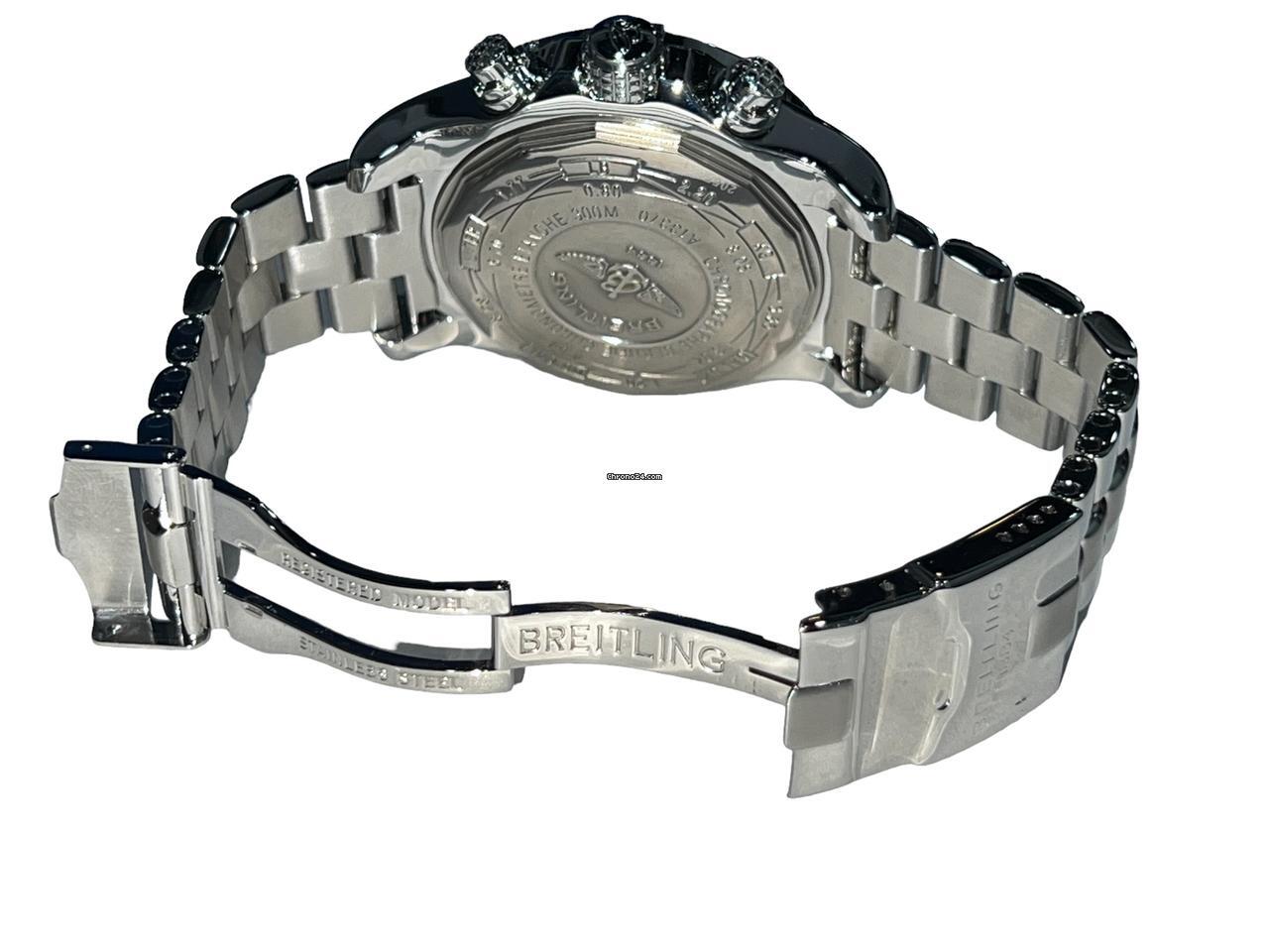 Breitling Super Avenger Automatic Men's Watch With Steel Case and Strap Authentic Luxury Timepiece