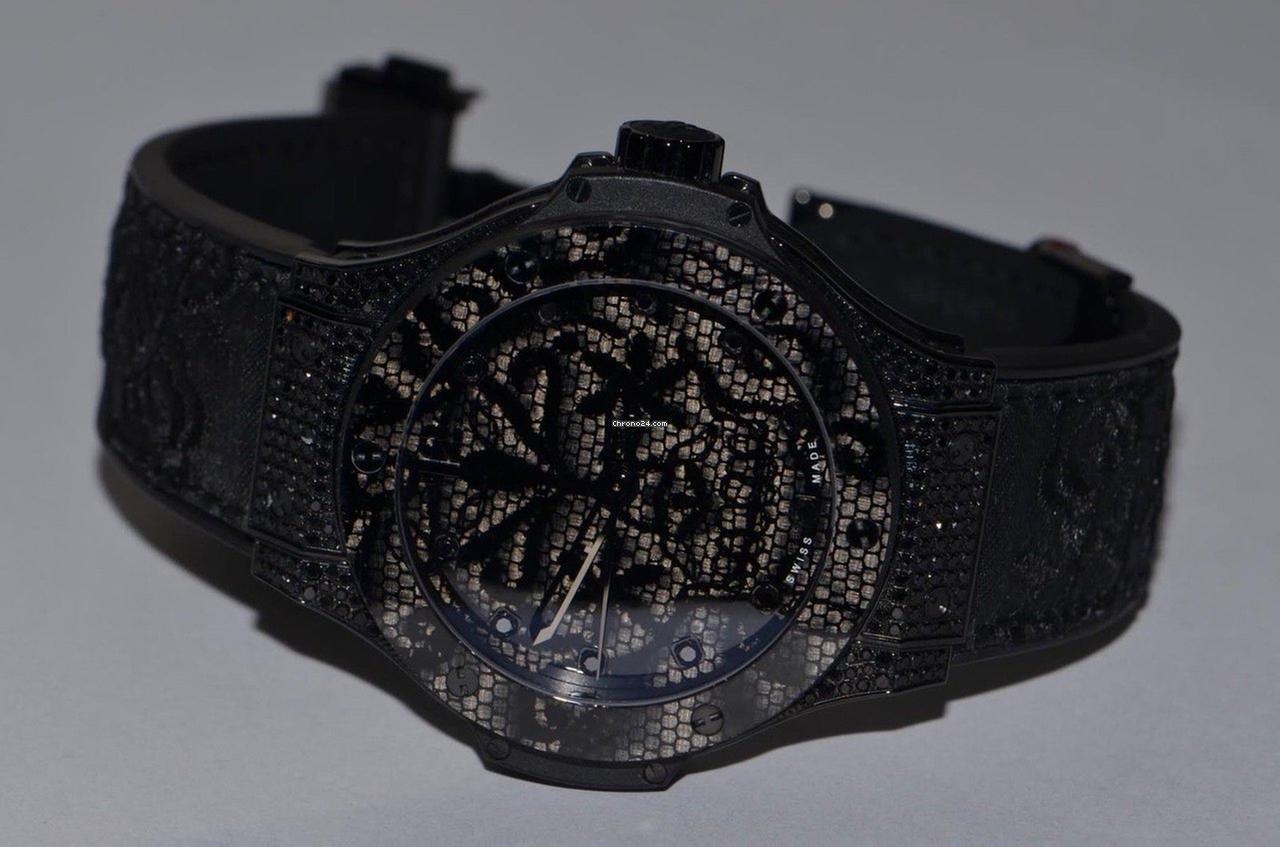 Hublot Big Bang Broderie Automatic Women's Watch Steel Case With Rubber Strap Authentic Luxury Timepiece