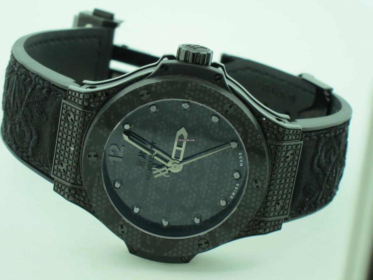 Hublot Big Bang Broderie Automatic Women's Watch Steel Case With Rubber Strap Authentic Luxury Timepiece