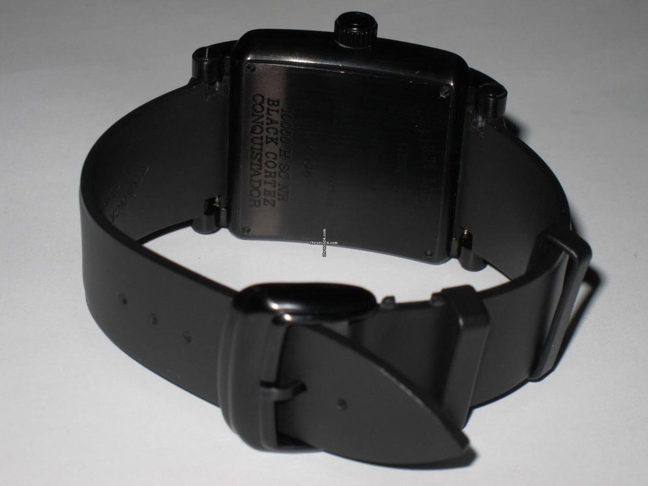 Franck Muller Conquistador Cortez Automatic Men's Watch Steel Case With Rubber Strap Authentic Luxury Timepiece