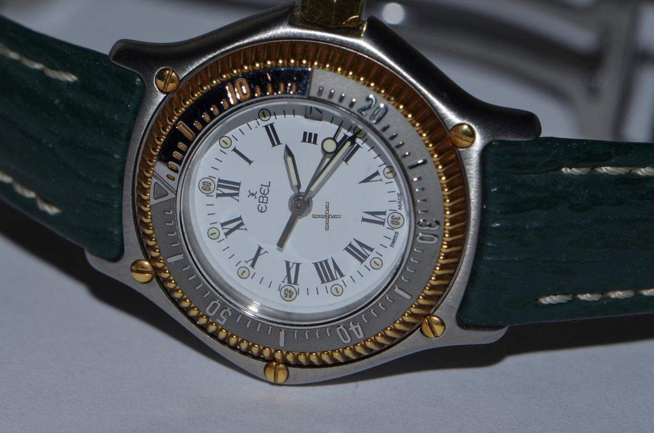 Ebel Discovery Quartz Women's Watch Gold/Steel Case With Leather Strap Authentic Luxury Timepiece