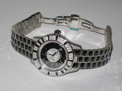 Dior Christal Quartz Men's Watch With Steel Case and Strap Authentic Luxury Timepiece