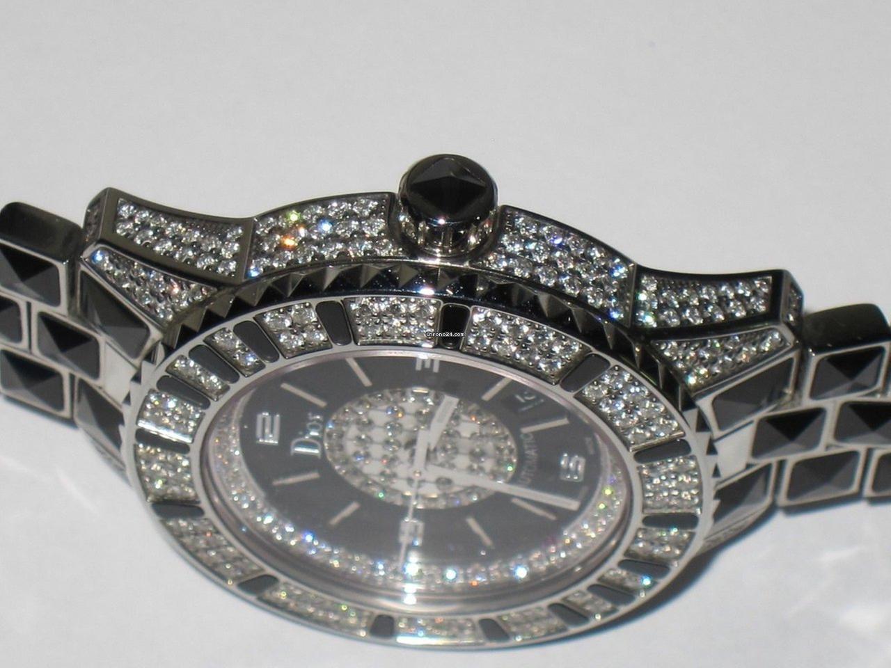 Dior Christal Quartz Men's Watch With Steel Case and Strap Authentic Luxury Timepiece