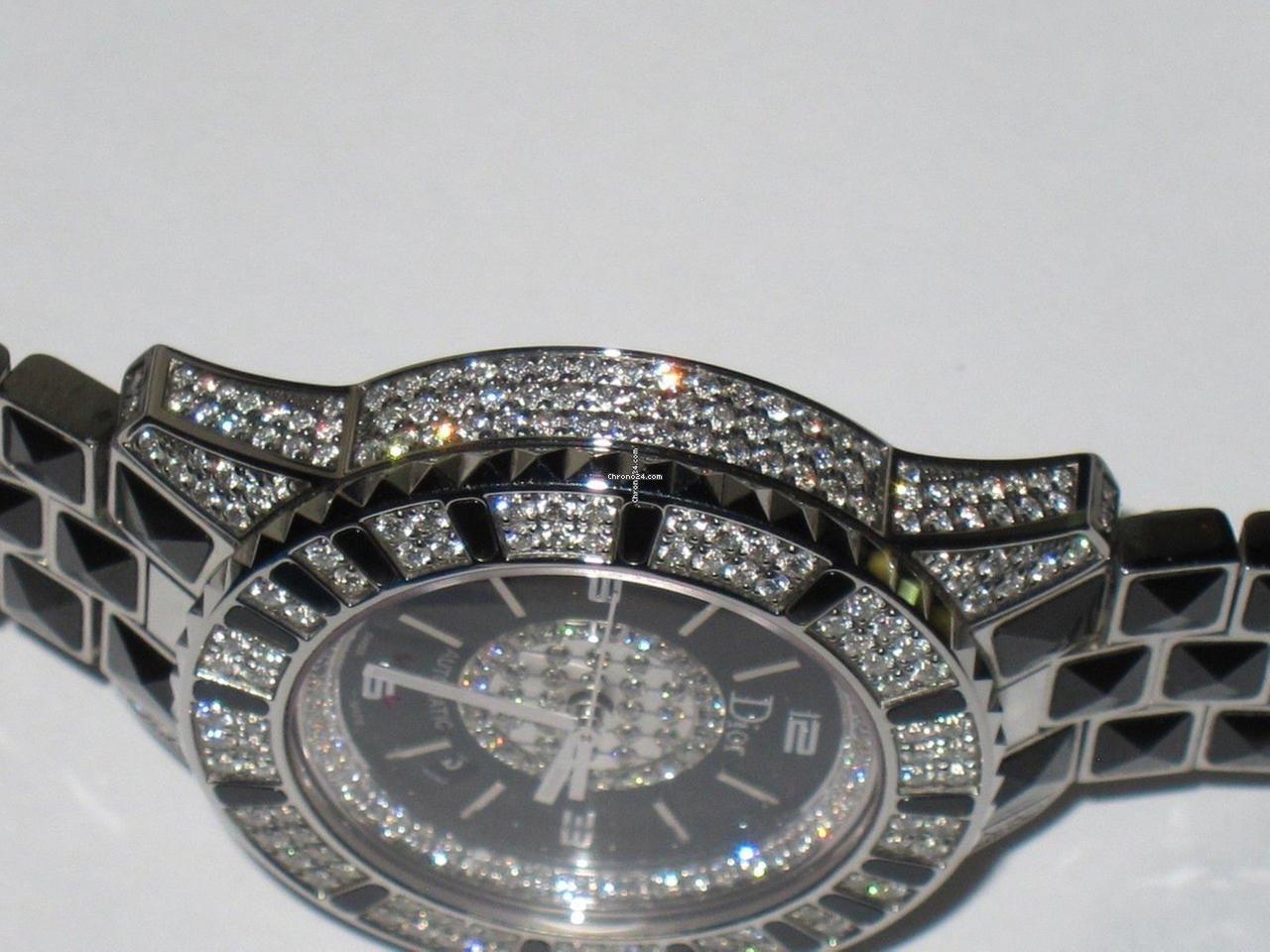 Dior Christal Quartz Men's Watch With Steel Case and Strap Authentic Luxury Timepiece