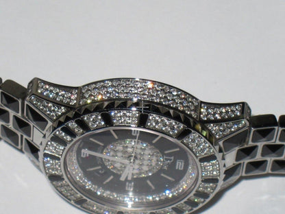 Dior Christal Quartz Men's Watch With Steel Case and Strap Authentic Luxury Timepiece