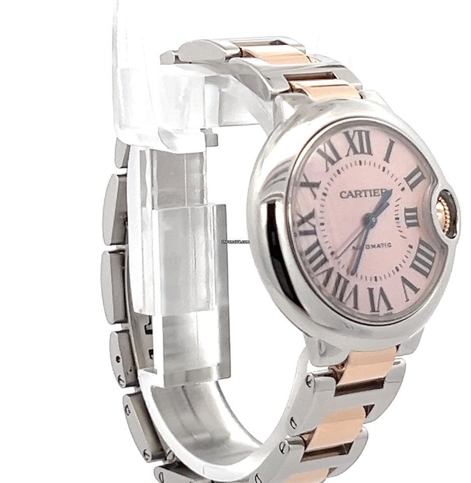 Cartier Ballon Bleu 33mm Automatic Women's Watch Steel Case With Gold/Steel Strap Authentic Luxury Timepiece