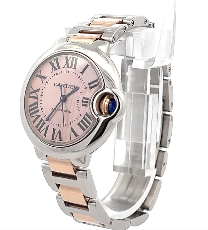 Cartier Ballon Bleu 33mm Automatic Women's Watch Steel Case With Gold/Steel Strap Authentic Luxury Timepiece