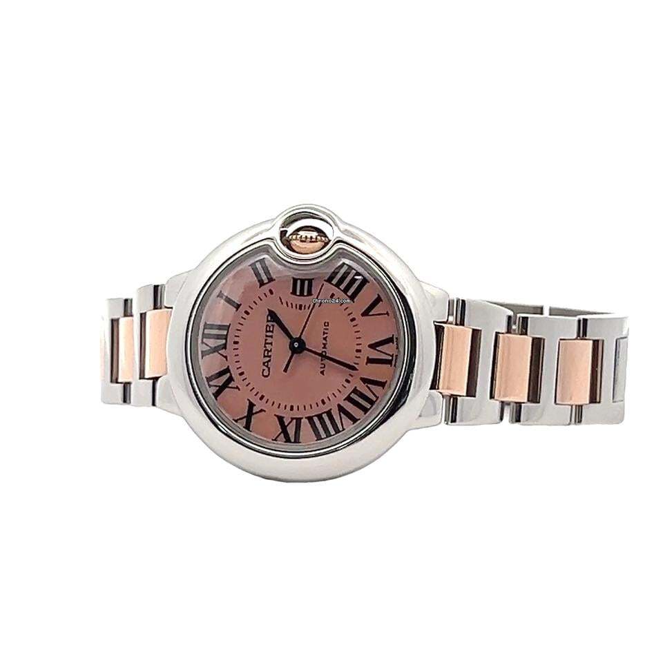 Cartier Ballon Bleu 33mm Automatic Women's Watch Steel Case With Gold/Steel Strap Authentic Luxury Timepiece