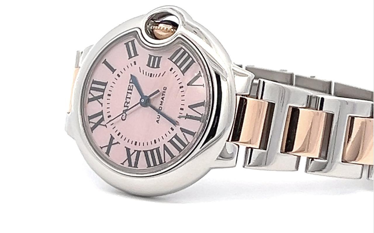 Cartier Ballon Bleu 33mm Automatic Women's Watch Steel Case With Gold/Steel Strap Authentic Luxury Timepiece