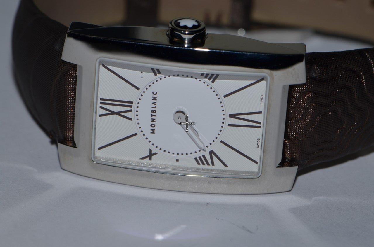 Montblanc Profile Quartz Women's Watch Steel Case With Leather Strap Authentic Luxury Timepiece