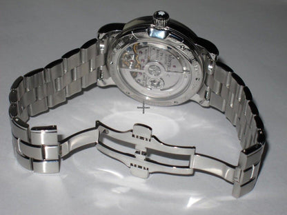 Montblanc Nicolas Rieussec Automatic Men's Watch With Steel Case and Strap Authentic Luxury Timepiece