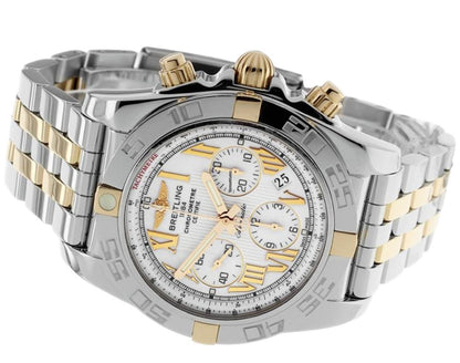 Breitling Chronomat Automatic Men's Watch Gold/Steel Case With Gold/Steel Strap Authentic Luxury Timepiece