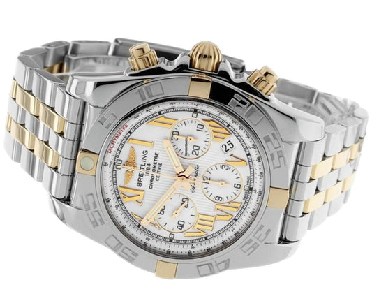 Breitling Chronomat Automatic Men's Watch Gold/Steel Case With Gold/Steel Strap Authentic Luxury Timepiece