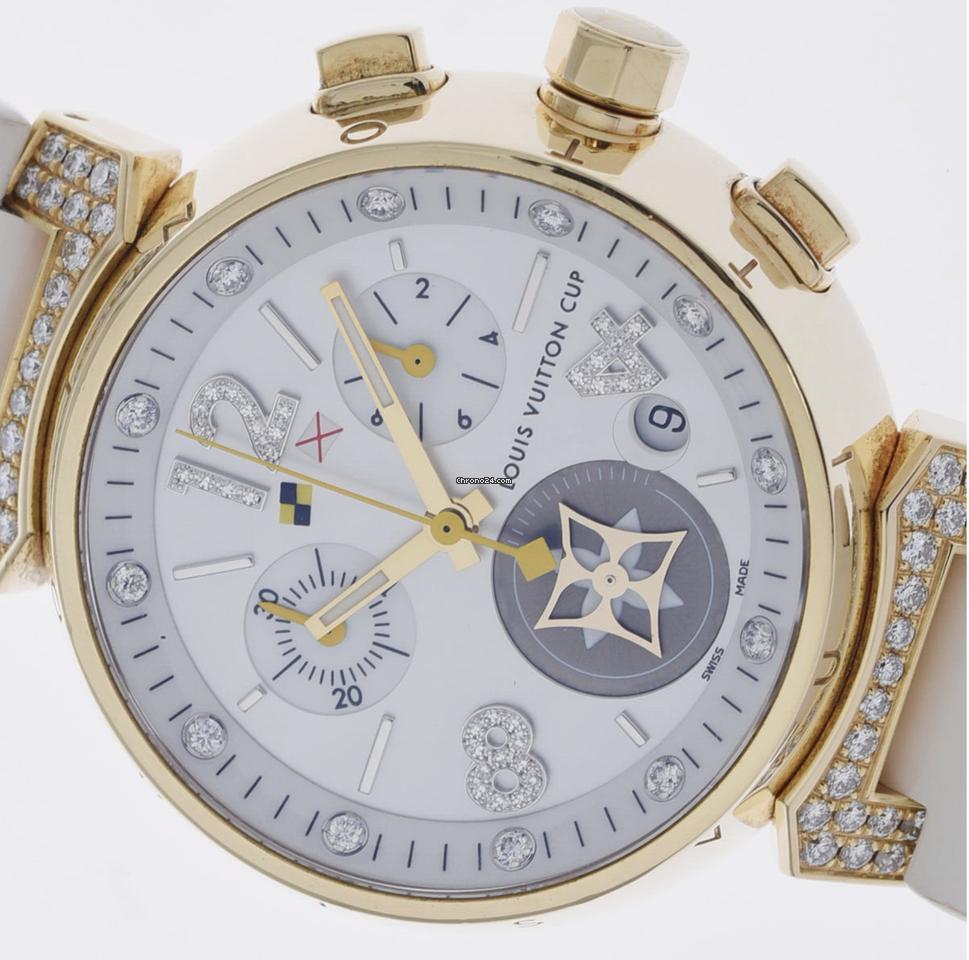 Louis Vuitton Quartz Women's Watch Yellow Gold Case With Leather Strap Authentic Luxury Timepiece