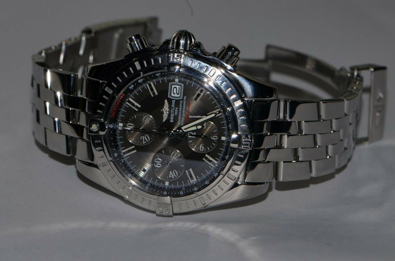 Breitling Chronomat Evolution Automatic Men's Watch With Steel Case and Strap Authentic Luxury Timepiece