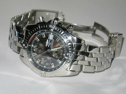 Breitling Chronomat Evolution Automatic Men's Watch With Steel Case and Strap Authentic Luxury Timepiece