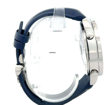 Jacob & Co. Five Time Zone Quartz Men's Watch Steel Case With Leather Strap Authentic Luxury Timepiece