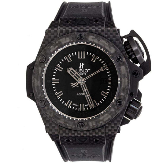 Hublot King Power Automatic Men's Watch Carbon Case With Rubber Strap Authentic Luxury Timepiece