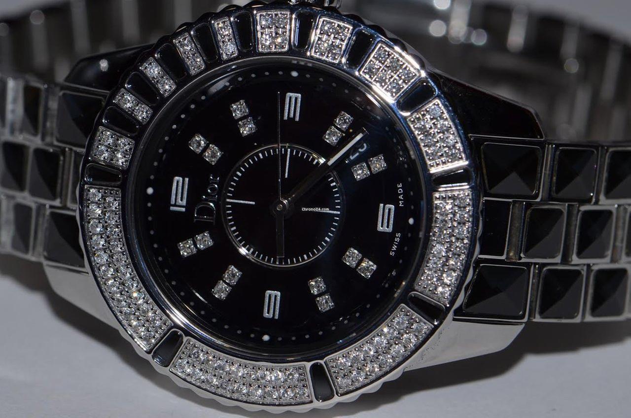 Dior Christal Quartz Women's Watch With Steel Case and Strap Authentic Luxury Timepiece