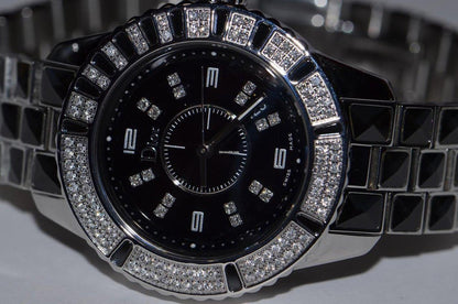 Dior Christal Quartz Women's Watch With Steel Case and Strap Authentic Luxury Timepiece